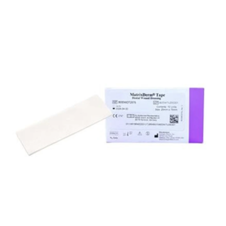 MatrixDerm® Tape (2.5 x 7.5 cm — Espesor 1 mm) — Apósito Dental Estéril de Dermis Porcina