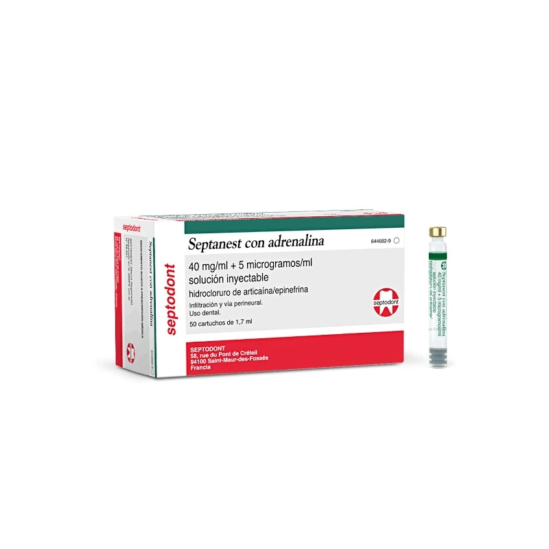 Scandonest® 2% Especial con Epinefrina — Anestésico Dental Inyectable (Caja con 50 Cartuchos de Cristal)