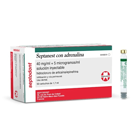 Scandonest® 2% Especial con Epinefrina — Anestésico Dental Inyectable (Caja con 50 Cartuchos de Cristal)