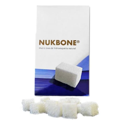 Bloque de Matriz Ósea Nuk Bone® 2x1.5x1.5 cm — Xenoinjerto Óseo Bovino Anorgánico Estéril y Apirógeno para Regeneración Ósea